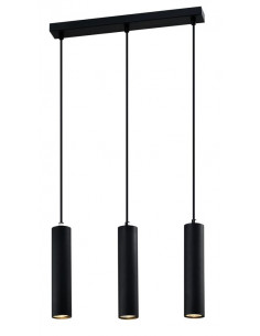 CANDELLUX Tubo lampa wisząca czarny 3x25w gu10 klosz 25cm czarny 33-79091