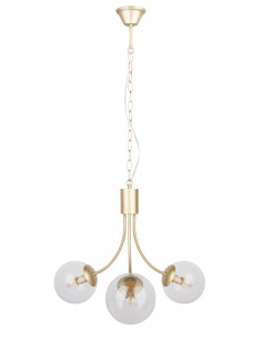 CANDELLUX Dani lampa wisząca mosiądz 3x40w e14 klosz bezbarwny 33-79015