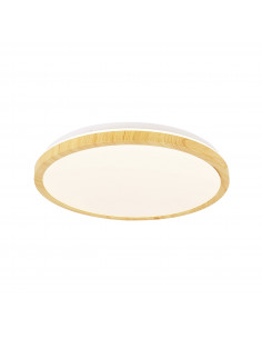 CANDELLUX LAMPA SUFITOWA GANDAVA PLAFON 24W LED BIAŁO DREWNIANY 4000K 14-75253