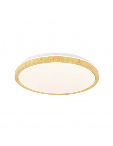CANDELLUX LAMPA SUFITOWA GANDAVA PLAFON 24W LED BIAŁO DREWNIANY 4000K 14-75253