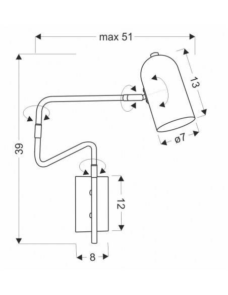 CANDELLUX HOSTI LAMPA KINKIET 1X15W GU10 ZŁOTY 21-75468