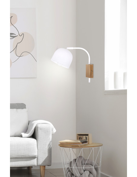CANDELLUX RUPI LAMPA KINKIET 1X40W E27 BIAŁY 21-75482