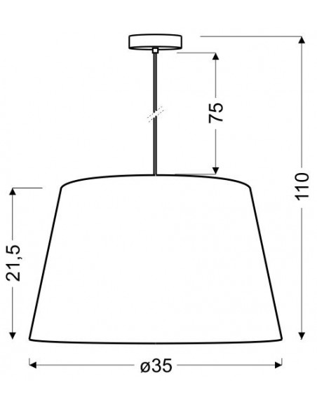 CANDELLUX LAMPA KASZMIR ZWIS 35 1X60 E27 BRĄZOWY 31-21038
