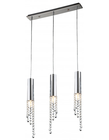 CANDELLUX DUERO LAMPA WISZĄCA 3X3W LED GU10 CHROM BEZ ŻARÓWKI 33-25272-Z