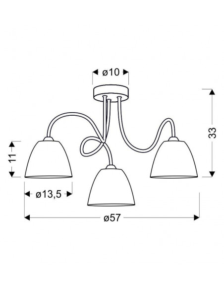CANDELLUX ELF LAMPA SUFITOWA 3X40W E14 CHROM 33-72580