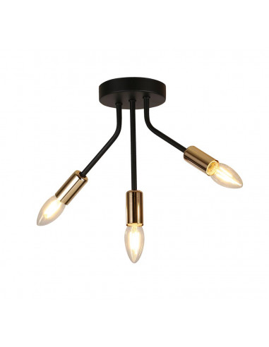 CANDELLUX LAMPA SUFITOWA TIARA 3X40W E14 CZARNY 33-78032