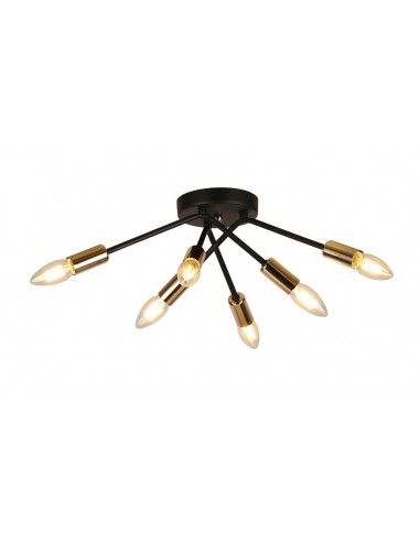 CANDELLUX LAMPA SUFITOWA TIARA 6X40W E14 CZARNY 36-79718