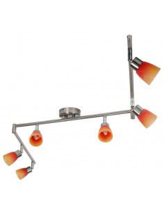 CANDELLUX LAMPA DROPS LISTWA 6x40W G9 NIKIEL MAT RAINBOW 96-07417