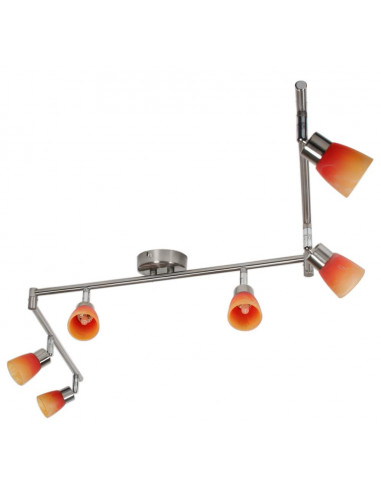 CANDELLUX LAMPA DROPS LISTWA 6x40W G9 NIKIEL MAT RAINBOW 96-07417