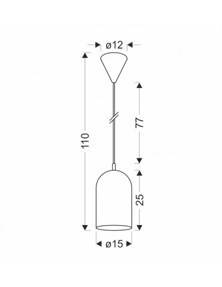CANDELLUX LAMPA WISZĄCA OSS 1 ZIELONY 50101187