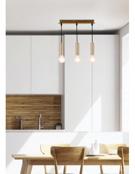 CANDELLUX LAMPA WISZĄCA DALLAS 142 MM 3 ZŁOTY 50103035
