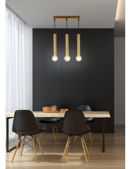 CANDELLUX LAMPA WISZĄCA DALLAS 284 MM 3 ZŁOTY 50103037