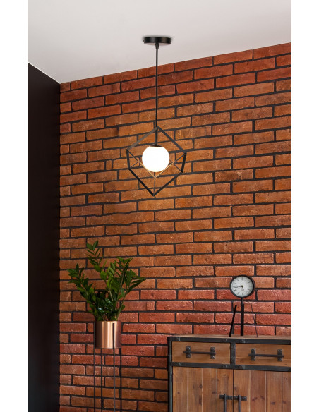 CANDELLUX LAMPA WISZĄCA WEERT 1 CZARNY ZŁOTY 115x15x15 50101045