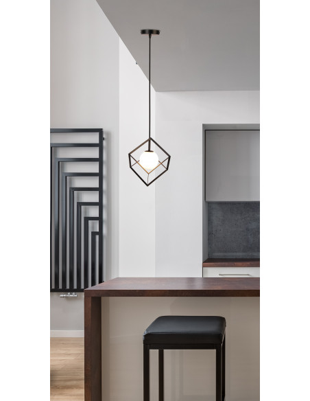 CANDELLUX LAMPA WISZĄCA WEERT 1 CZARNY ZŁOTY 115x15x15 50101045