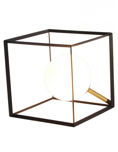 CANDELLUX LAMPA STOŁOWA WEERT 1 CZARNY ZŁOTY 15x15x15 50501048