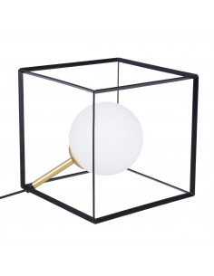 CANDELLUX LAMPA STOŁOWA WEERT 1 CZARNY ZŁOTY 20x20x20 50501049