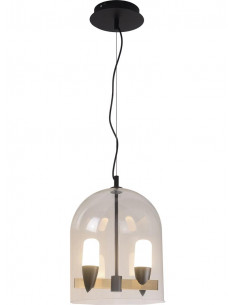 CANDELLUX LAMPA WISZĄCA SAKAI 2 CZARNY ZŁOTY 50233075