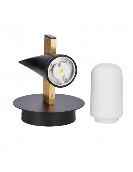 CANDELLUX KINKIET SAKAI 1 CZARNY 50433079