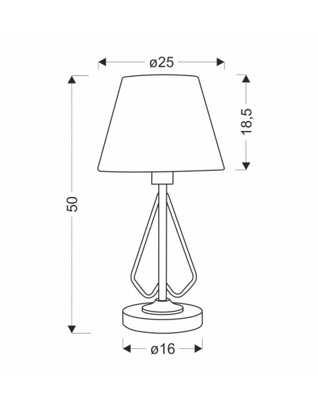 CANDELLUX LAMPA STOŁOWA MORLEY 1 CZARNY 50501089