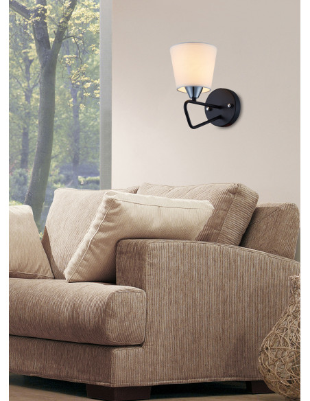 CANDELLUX KINKIET MORLEY 1 CZARNY 50401090