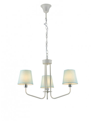 CANDELLUX LAMPA WISZĄCA YORK 3 BIAŁY NIEBIESKI 50203096