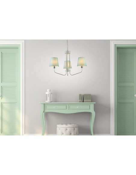CANDELLUX LAMPA WISZĄCA YORK 3 BIAŁY NIEBIESKI 50203096
