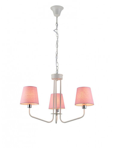 CANDELLUX LAMPA WISZĄCA YORK 3 BIAŁY RÓŻOWY 50203097