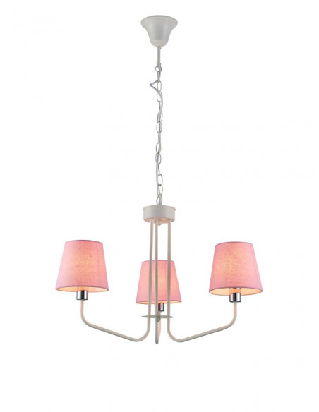 CANDELLUX LAMPA WISZĄCA YORK 3 BIAŁY RÓŻOWY 50203097