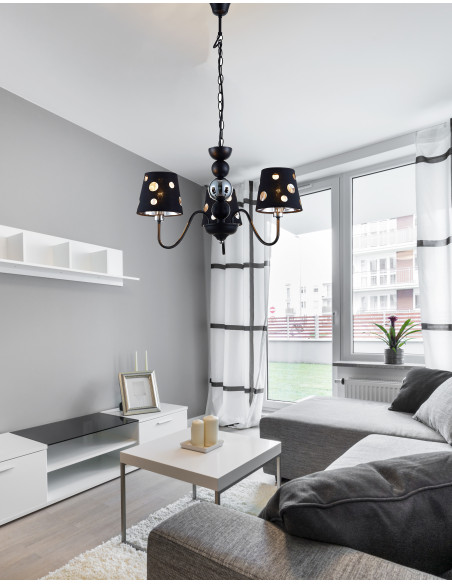 CANDELLUX LAMPA WISZĄCA BATLEY 3 CZARNY 50203105