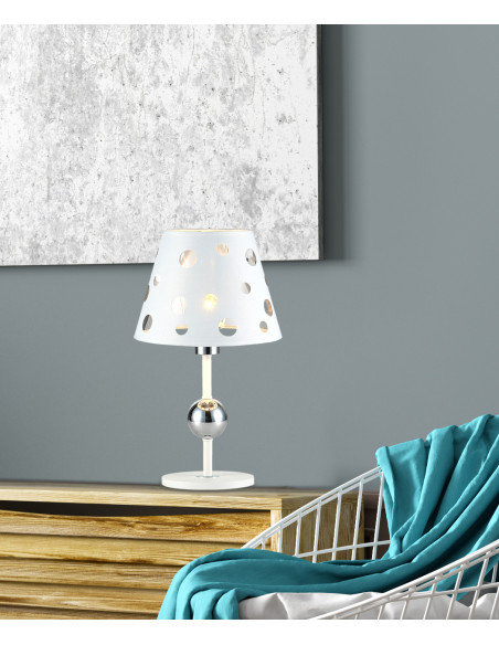 CANDELLUX LAMPA STOŁOWA BATLEY 1 BIAŁY 50501111