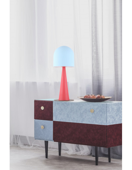 CANDELLUX LAMPA STOŁOWA VISBY 1 NIEBIESKI CZERWONY 50501163