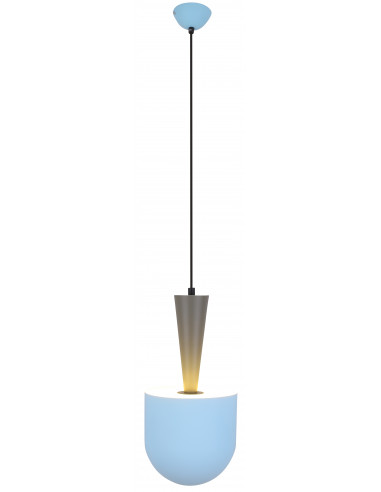 CANDELLUX LAMPA WISZĄCA VISBY 1 NIEBIESKI SZARY 50101167