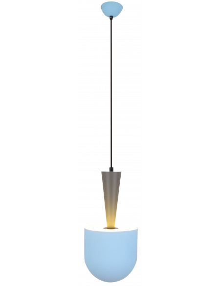 CANDELLUX LAMPA WISZĄCA VISBY 1 NIEBIESKI SZARY 50101167