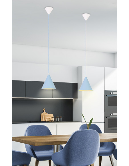 CANDELLUX LAMPA WISZĄCA VOSS 1 NIEBIESKI 50101182