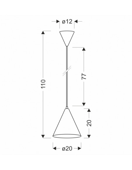 CANDELLUX LAMPA WISZĄCA VOSS 1 NIEBIESKI 50101182