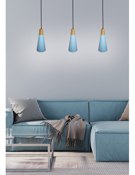 CANDELLUX LAMPA WISZĄCA FARO 1 NIEBIESKI 50101258