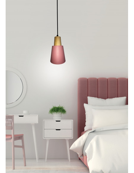 CANDELLUX LAMPA WISZĄCA FARO 1 RÓZÓWY 50101259