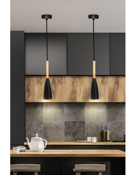 CANDELLUX LAMPA WISZĄCA TROSA 1 CZARNY 50101264