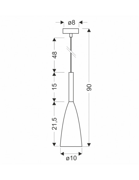 CANDELLUX LAMPA WISZĄCA TROSA 1 CZARNY 50101264