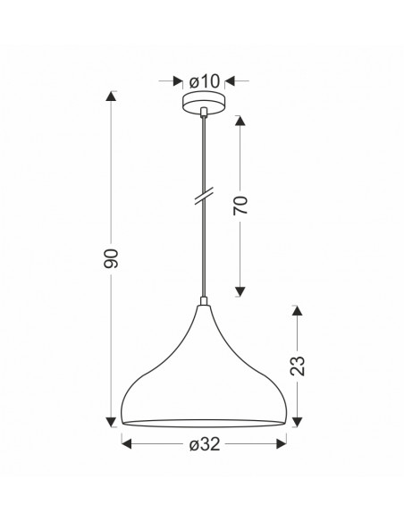 CANDELLUX LAMPA WISZĄCA VIBORG 320mm 1 BRĄZOWY 50101270