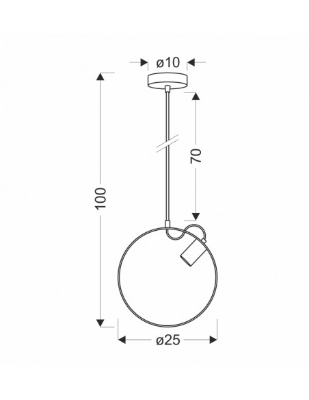 CANDELLUX LAMPA WISZĄCA NEXO 1 CZARNY 50101199
