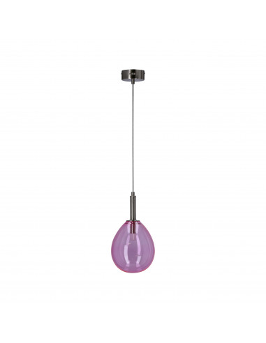CANDELLUX LAMPA WISZĄCA LUKKA 1 CHROMOWY RÓŻOWY 50133209