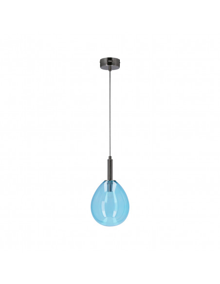 CANDELLUX LAMPA WISZĄCA LUKKA 1 CHROMOWY NIEBIESKI 50133210