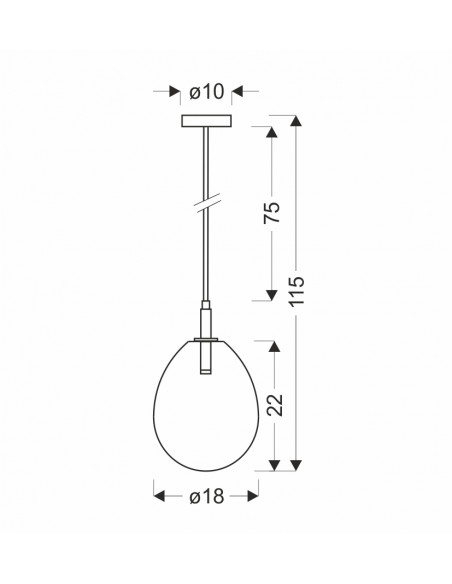 CANDELLUX LAMPA WISZĄCA LUKKA 1 CHROMOWY NIEBIESKI 50133210