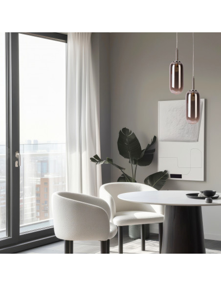 CANDELLUX LAMPA WISZĄCA FIUGGI 1 SREBRNY 50133214