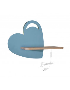 CANDELLUX HEART LAMPA KINKIET 5W LED IQ KIDS Z PRZEWODEM Z WŁ. I WTYCZKĄ Z OTWOREM NIEBIESKI 21-84576