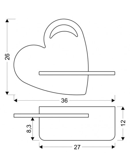 CANDELLUX HEART LAMPA KINKIET 5W LED IQ KIDS Z PRZEWODEM Z WŁ. I WTYCZKĄ Z OTWOREM NIEBIESKI 21-84576