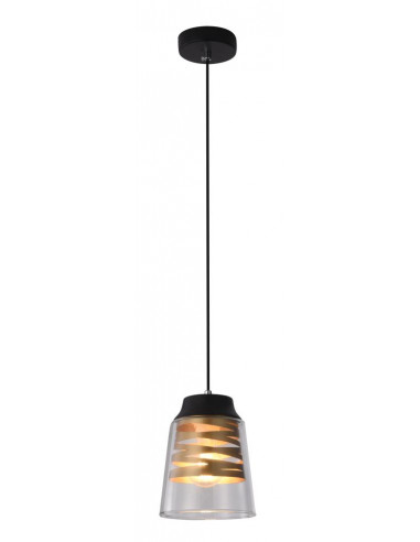 CANDELLUX FRESNO LAMPA WISZĄCA CZARNY 1X60W E27 KLOSZ BEZBARWNY 31-78384
