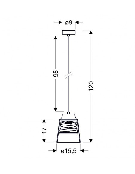 CANDELLUX FRESNO LAMPA WISZĄCA CZARNY 1X60W E27 KLOSZ BEZBARWNY 31-78384