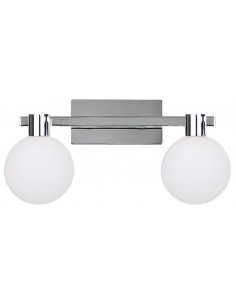 CANDELLUX Maldus lampa kinkiet chromowy 2x40w g9 klosz biały 22-01443